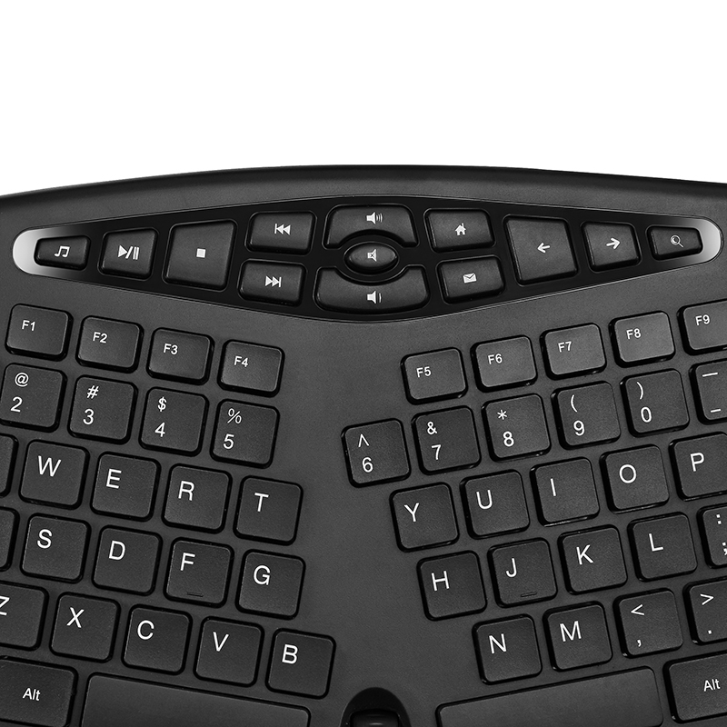 Adesso AKB-160UB-UK Ergonomic Desktop Keyboard, Black.