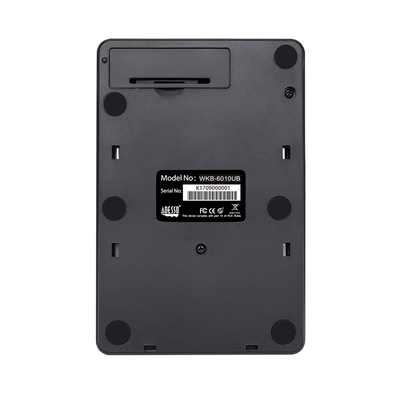 Adesso WKB-6010UB Keypad - Wireless Connectivity - USB Interface - English (US) - Black