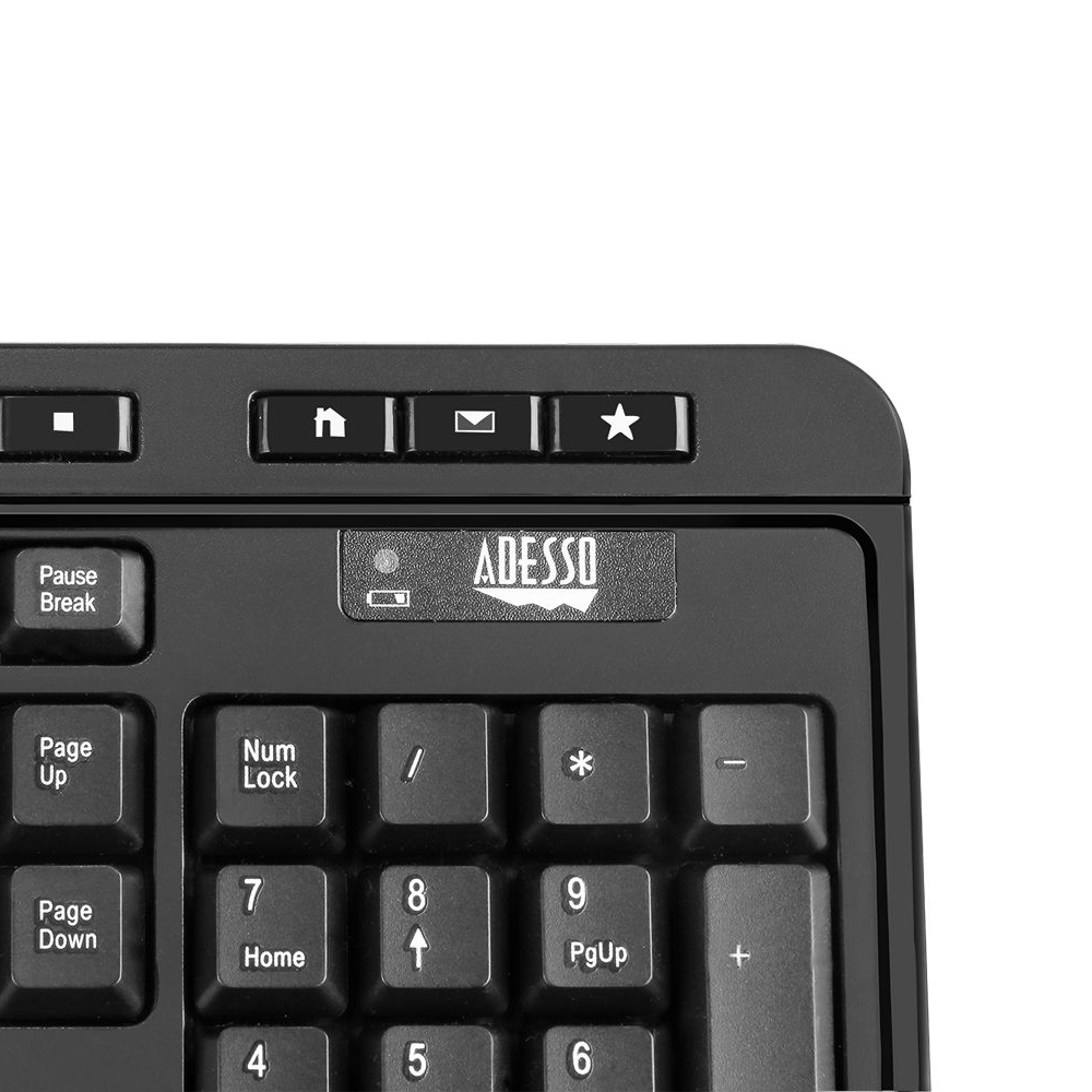 Adesso WKB-1320CB-UK Keyboard & Mouse - With 2.4 GHz RF wireless technology 