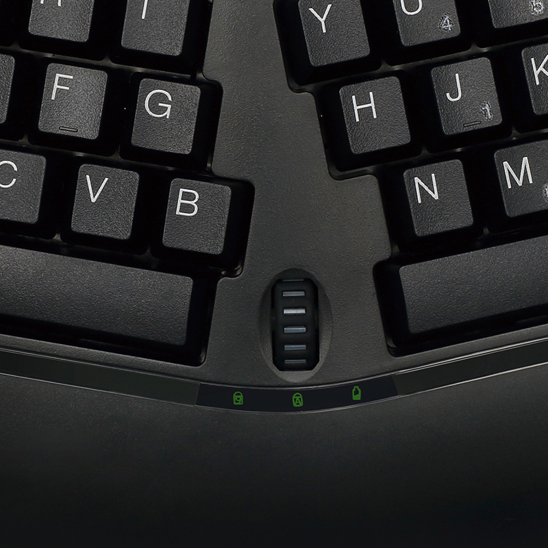 Adesso WKB-1150CB Tru-Form Keyboard & Mouse - English (US) - USB Wireless RF Mouse - Black