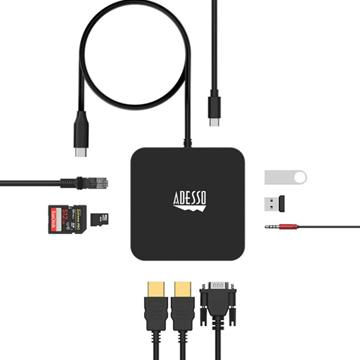 Adesso AUH-4050-UK Adesso 10-IN-1 USB-C MULTIPORT DOCKING STATION (65W)
