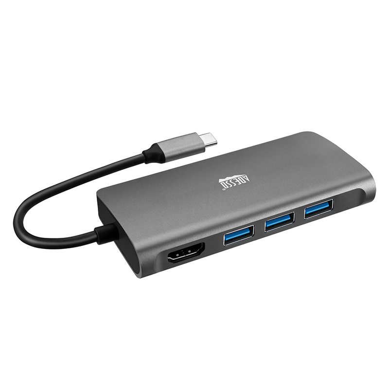 Adesso AUH-4030 - USB Type C Docking Station for Projector, TV.