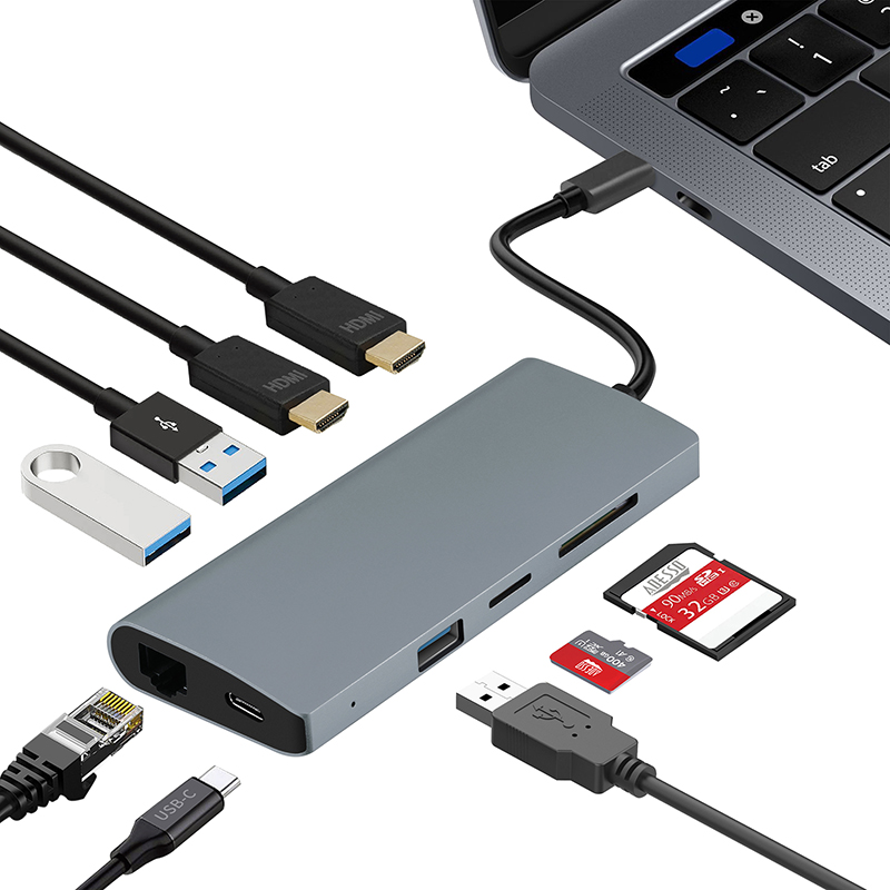 Adesso AUH-4040 USB Type C Docking Station for TV, Projector.
