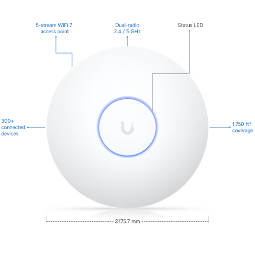 Ubiquiti U7-LR UniFi 7 Long Range WiFi 7 Access Point