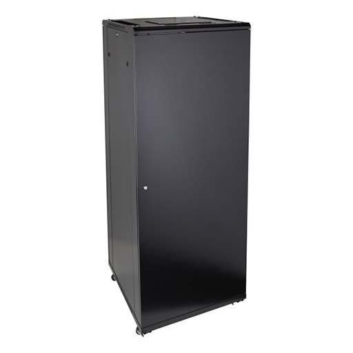 Environ CR600 Rack 600x600mm Glass (F) Vented (R) B/Panels No/Mgmt Black