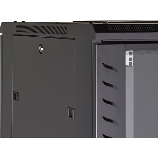 Environ CR600 Rack 600x600mm Glass (F) Vented (R) B/Panels No/Mgmt Black