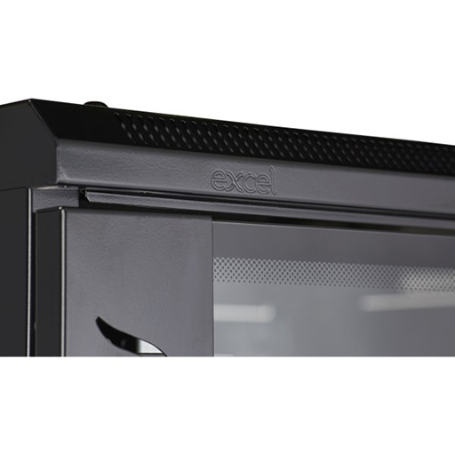 Environ CR600 Rack 600x600mm Glass (F) Vented (R) B/Panels No/Mgmt Black