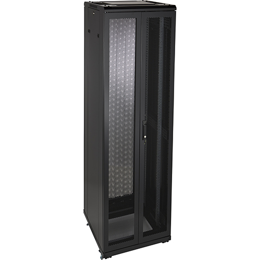 Environ ER600 18U Rack 600x600mm W/Vented (F) D/Vented (R) B/Panels F/Mgmt Black