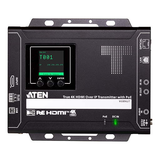 Aten VE8962T True 4K HDMI over IP Transmitter with PoE