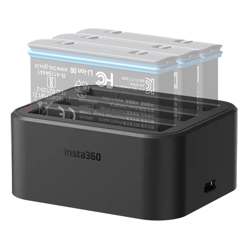 Insta360 CINSAAQ/A Insta360 X3 Fast Charge Hub for Action Sport Camera Battery