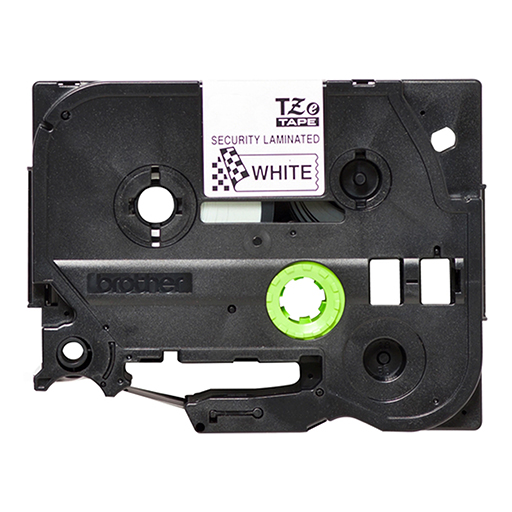Brother Labelling Security Tape Cassette - Black on White 
