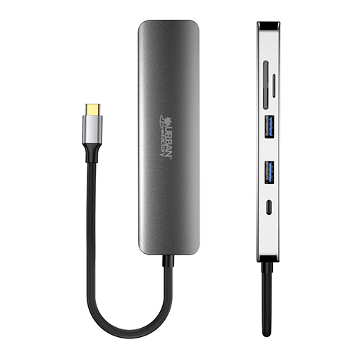 Urban Factory MHC45UF HUBEE 6 in 1: Mini USB-C 100W Docking Station