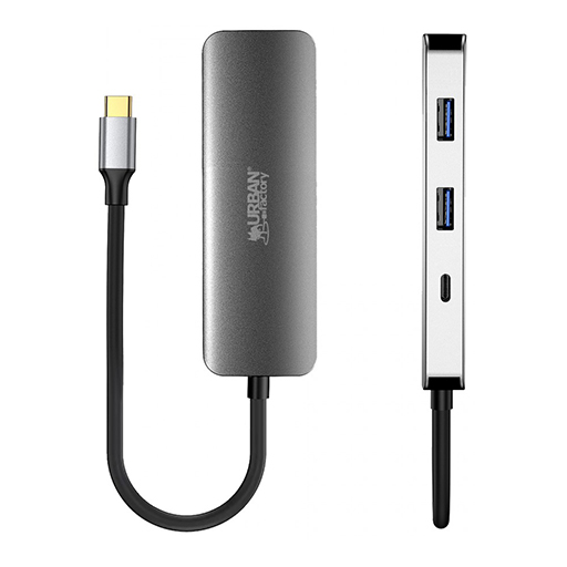 Urban Factory MHC40UF HUBEE 4 in 1: Hub USB-C with 2 USB-A / 1 HDMI 4K and 1 USB-C 100W PD