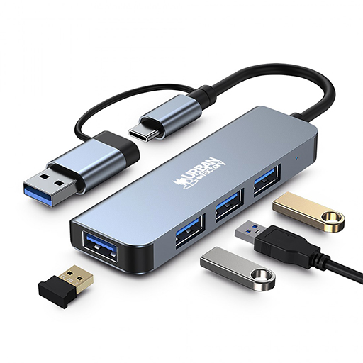 Urban Factory MHC35UF MINEE : Hub USB-A/C with 4 Ports USB-A 3.0