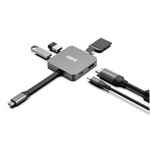 Urban Factory TCM05UF HUBEE Light- USB-C Mobile Station, Grey