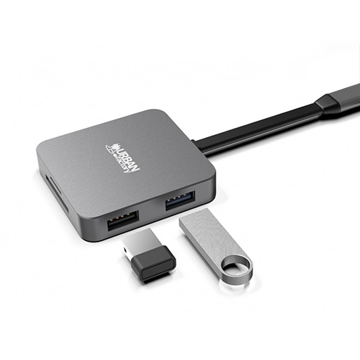 Urban Factory TCM05UF HUBEE Light- USB-C Mobile Station, Grey