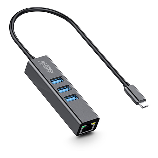 Urban Factory TCM02UF HUBEE: Hub USB-C 1RJ45 3X USB-A 3