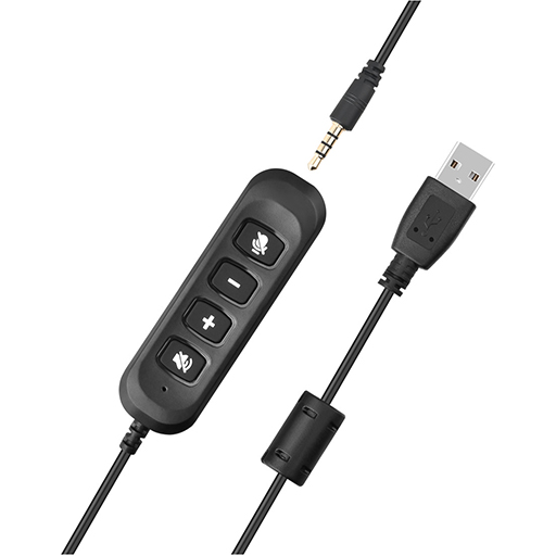 Urban Factory HBV01UF MOVEE: Over-The-Ear USB Wired Headset with Remote Control