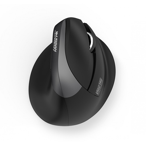 Urban Factory EPR20UF ERGO PRO: Vertical Bluetooth 5.0 and 2.4GHz Mouse - Right-Handed
