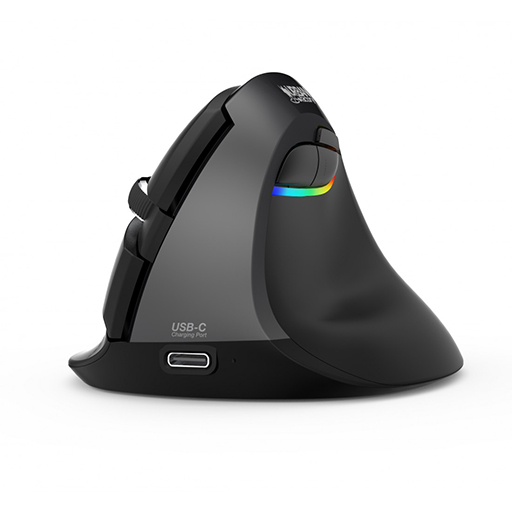 Urban Factory EPR20UF ERGO PRO: Vertical Bluetooth 5.0 and 2.4GHz Mouse - Right-Handed