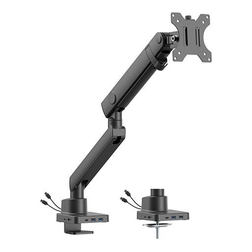Urban Factory FAM10UF FLEXEE Pro: Single Arm with Integrated 6-in-1 USB-C Docking Station