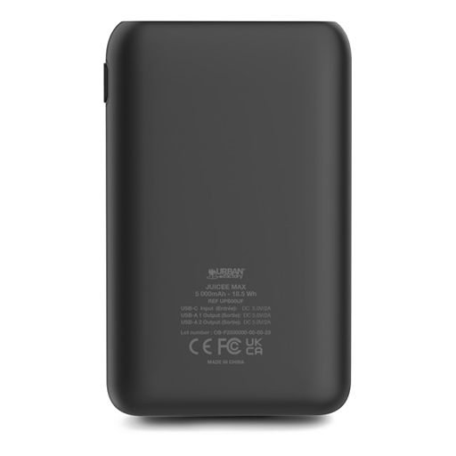 Urban Factory UPB00UF Power Bank Polymer 5000 mAh Black
