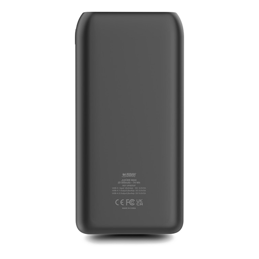 Urban Factory UPB25UF Power Bank: 20000 mAh, Battery Technology: Polymer, Black.