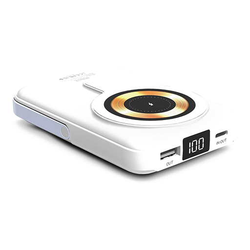 Urban Factory MWP11UF MAGNEE Power: Wireless Magnetic Powerbank 10000 mAh - White Chalk
