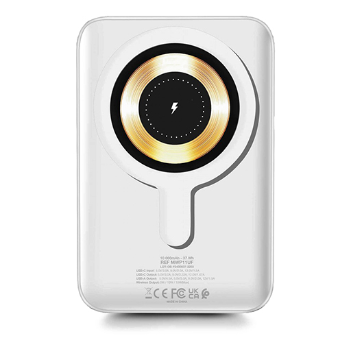 Urban Factory MWP11UF MAGNEE Power: Wireless Magnetic Powerbank 10000 mAh - White Chalk