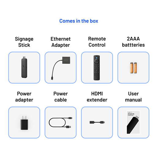 Airtame AT-GO1-CORE-3Y Amazon Signage Stick,Ethernet adapter,3year core license & warranty