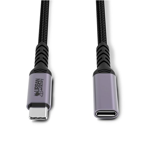 Urban Factory TCE01UF EXTEE: USB-C to USB-C Female (1M) Cable, White.