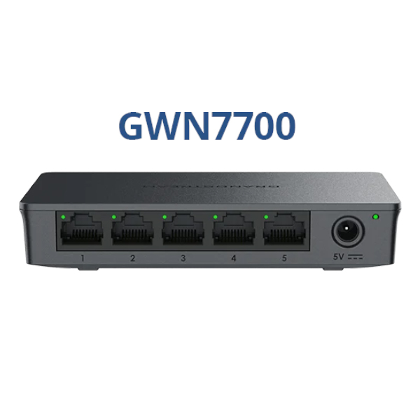 Grandstream GWN7700 UNMANAGED 5-PORT  GBE SWITCH (PLASTIC CASE)