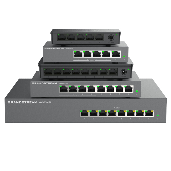 Grandstream GWN7700 UNMANAGED 5-PORT  GBE SWITCH (PLASTIC CASE)