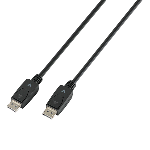 V7 V7DPPRO-3M-BLK Black Video Cable Pro DisplayPort Male to DisplayPort Male 3m 