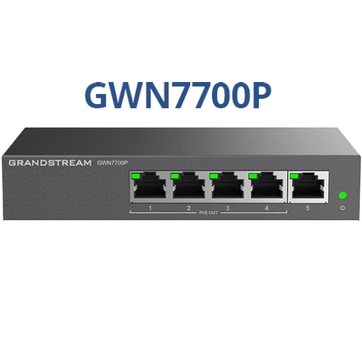 Grandstream GWN7700P UNMANAGED 5-PORT (4 X POE) SWITCH (METAL CASE)