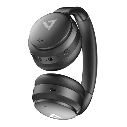 V7 HB800ANC  Wired/Wireless Over-the-ear, Over-the-head Stereo Headset - Black 