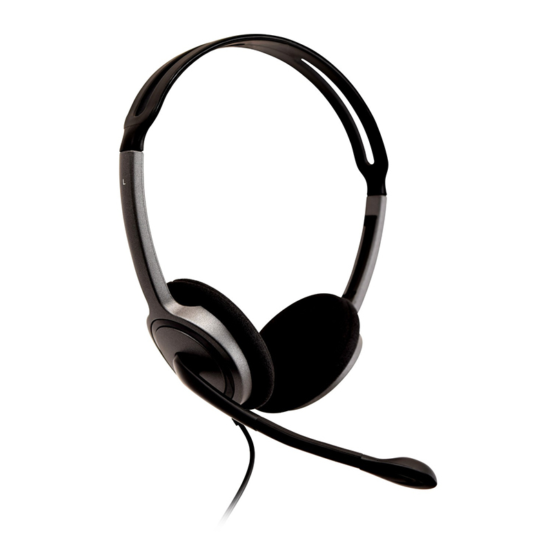 V7 HA212-2EP Wired Over-the-head, On-ear Stereo Headset - Black, Silver