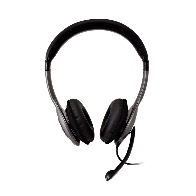 V7 HU521-2EP Deluxe Wired Over-the-head, On-ear Stereo Headset - Black, Dark, Grey 