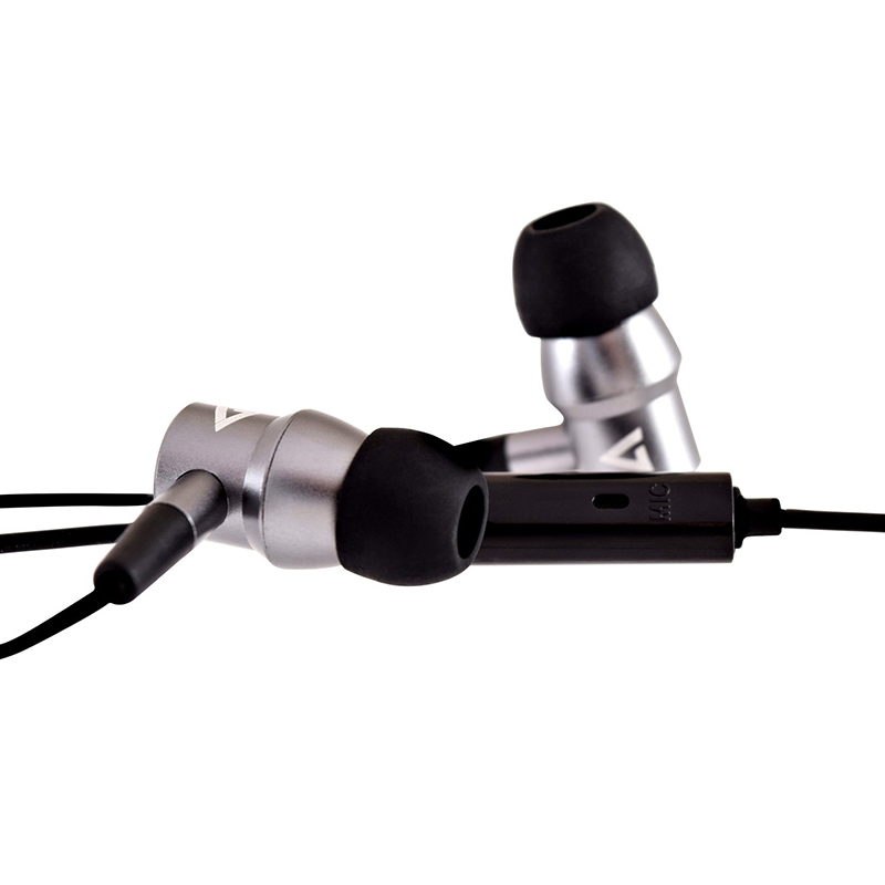 V7 HA111-3EB Stereo Wired Earbuds  - Silver, Black 