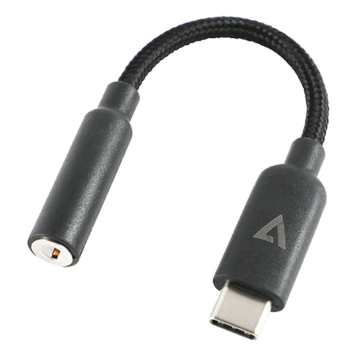 V7 V7UCAUDIO-BLK USB C to 3.5mm Headphone Jack Audio adapter