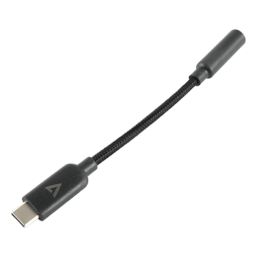 V7 V7UCAUDIO-BLK USB C to 3.5mm Headphone Jack Audio adapter