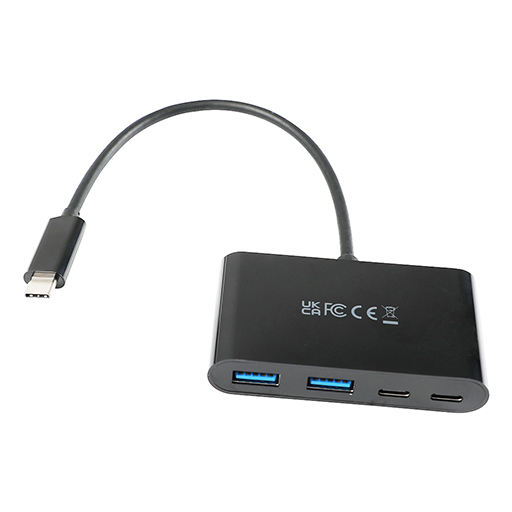 V7 V7UC2A2CHUB-BLK USB Hub - USB Type C - 5 GB/s - Smartphone, Notebook - Black 