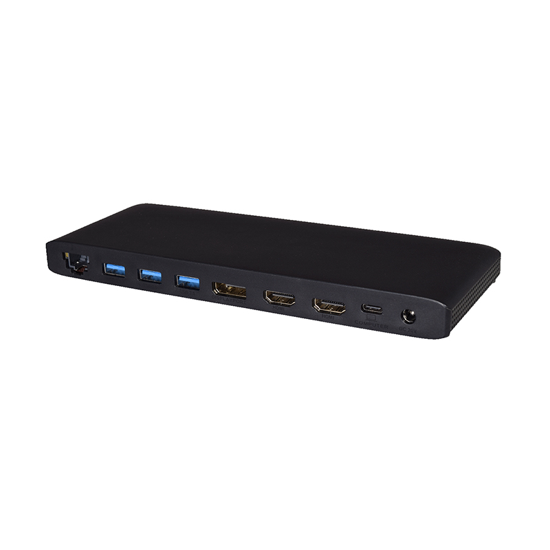 V7 DOCKUCPT3D USB Type C Docking Station - Memory Card Reader - SD - 130 W - Black 