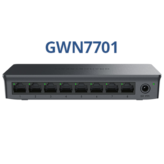 Grandstream GWN7701 UNMANAGED 8-PORT  SWITCH (PLASTIC CASE)