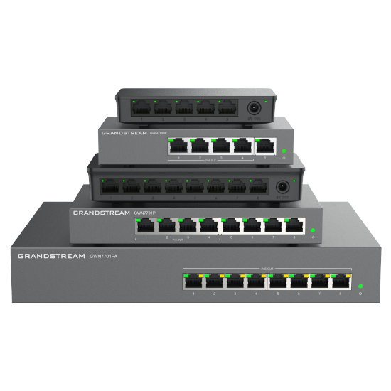 Grandstream GWN7701P UNMANAGED 8-PORT  (4 X POE) SWITCH
