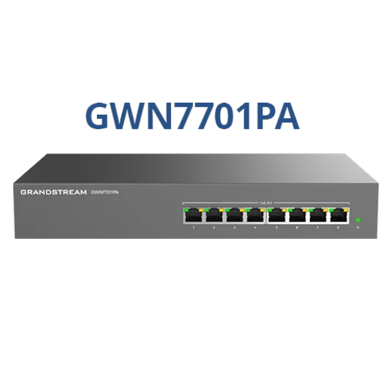 Grandstream GWN7701PA UNMANAGED 8-PORT(8 X POE) GE SWITCH