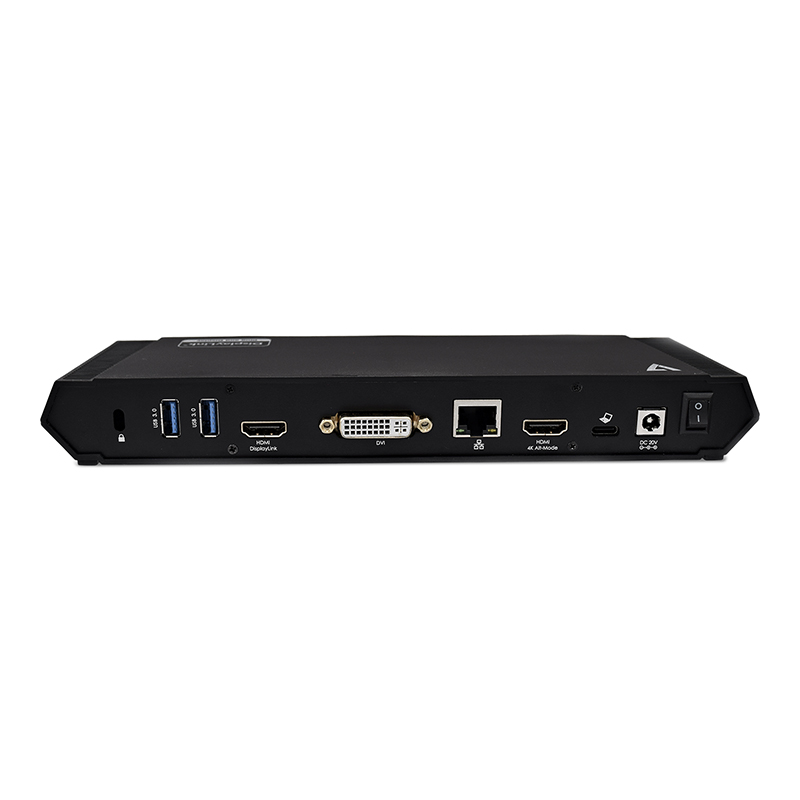 V7 DOCKUSBC USB Type C Docking Station - Charging Capability - 100 W - Black 