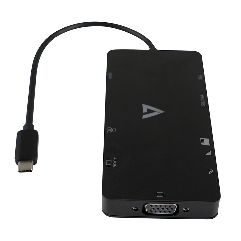 V7 UCMINIDOCK-ALTHV Mini Dock, USB Type C Docking Station for Notebook 