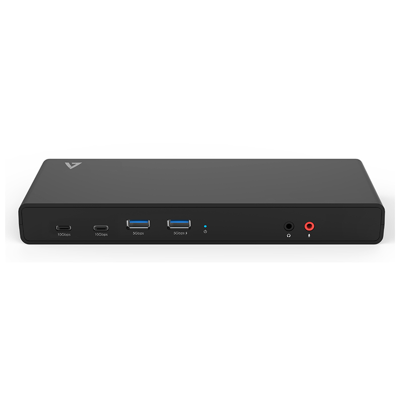 V7 UCDDS2 USB Type C Docking Station for Notebook - Charging Capability - 130 W - Black 