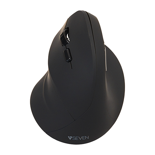 V7 MW400L Mouse - Radio Frequency - USB - Optical - 6 Button(s) - Black 